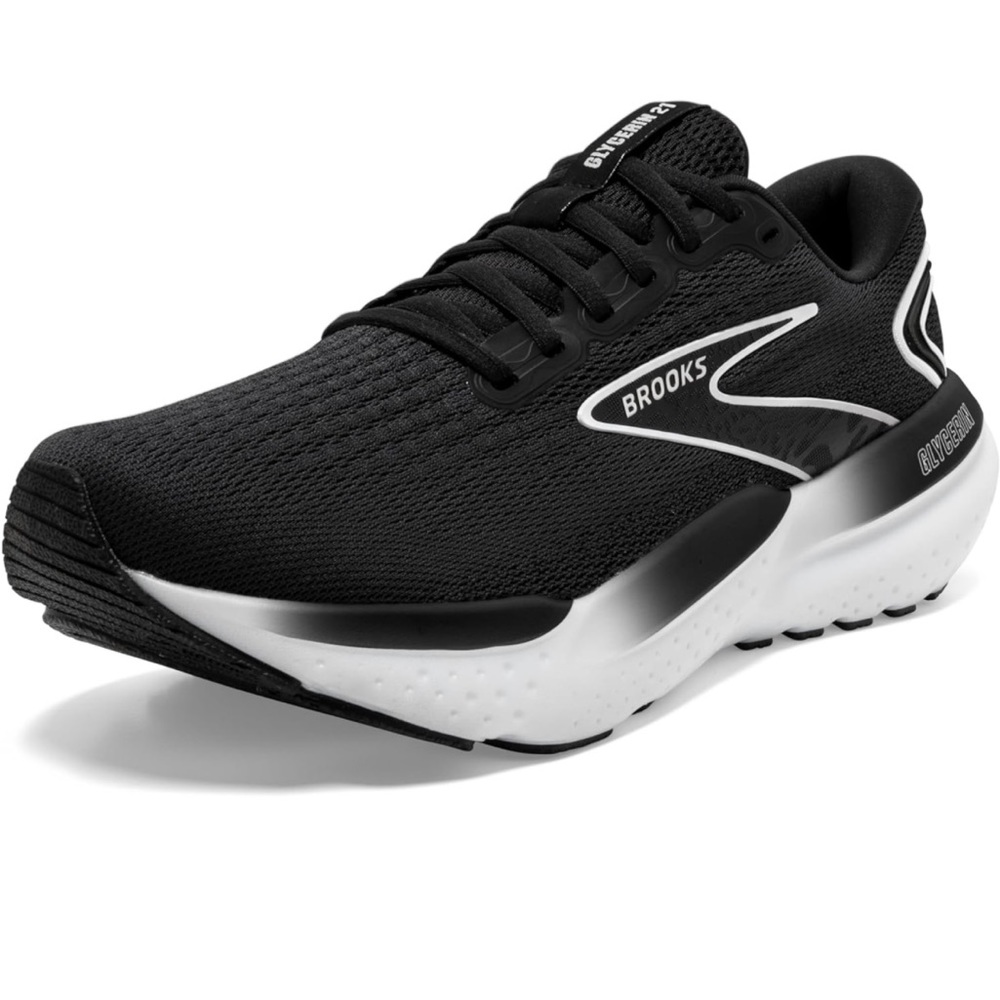 Brooks Glycerin 21 D Black Grey White Men Road Running Shoes 110419
